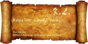 Keszler Lavínia névjegykártya